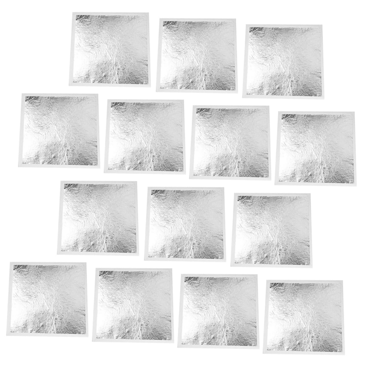 NUOBESTY 3 Sätze Silberfolie Vereiteln Vergoldung Nachahmung Artwork-Tool-Folie Wandverkleidung Wand Polsterung S Art Bettwäsche Folienblatt Bastelkunst Folie Silver 200 Stück * 3