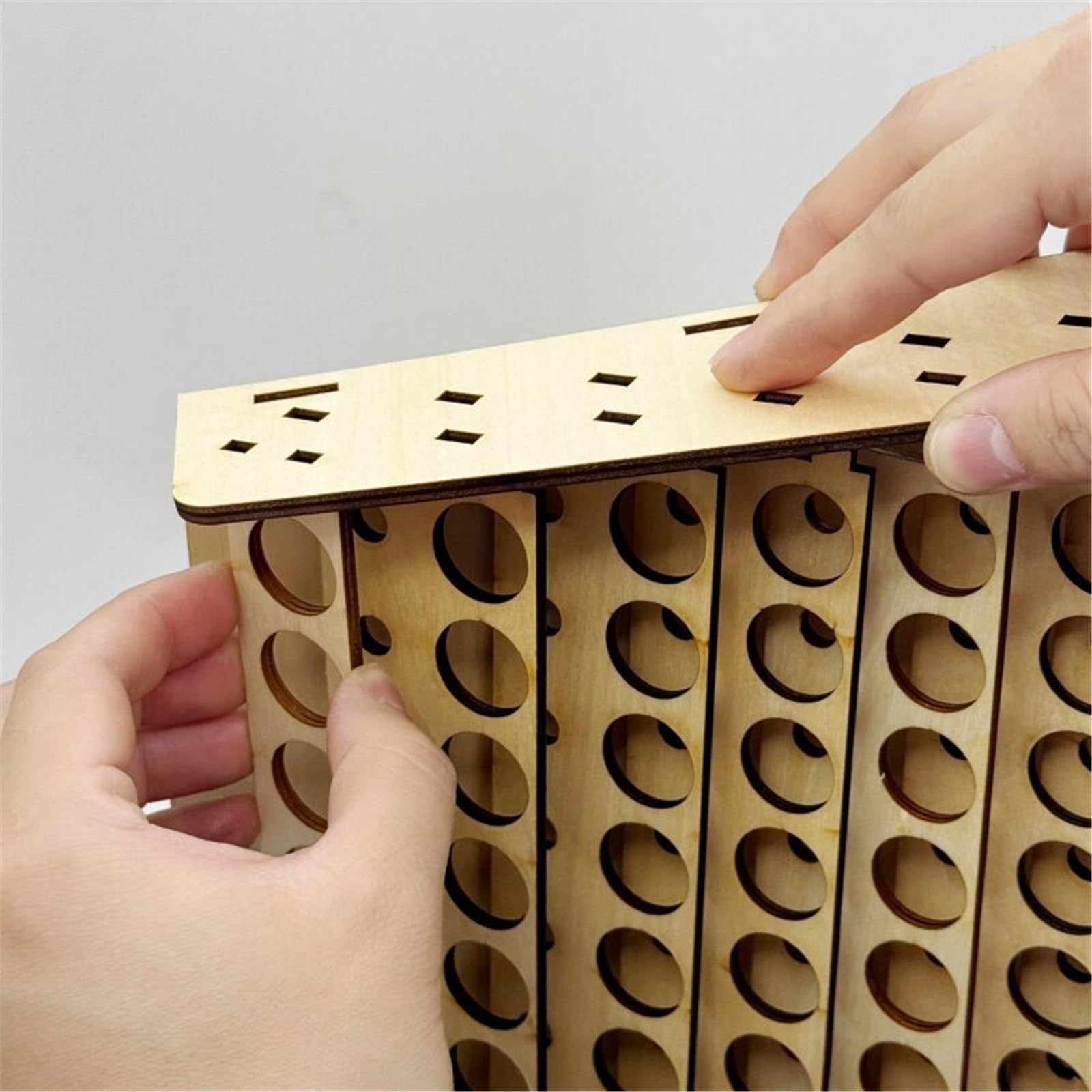Solution de stockage de peinture Basswoods Organisateurs de stockage de peinture en bois à plusieurs niveaux élégants adaptés à une utilisation à la maison et en classe de fournitures d ' art de