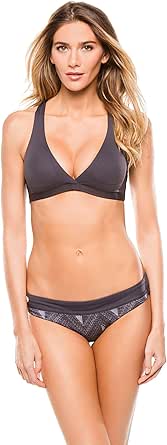 Maaji Womens Reversible Deep V Fixed Halter Swimsuit Bikini Top | Desertcart