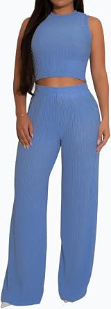 SxClub Two Piece Outfits for Women Casual Sweatsuits Pullover Tracksuit Workout Pants Set