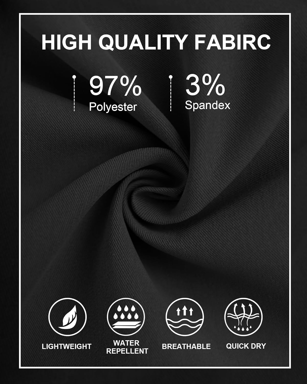 Men's Cargo Pants Casual Workout Joggers Stretch Sweatpants Elastic Drawstring Hiking Tactical Pants with 6 Pockets - Image 5