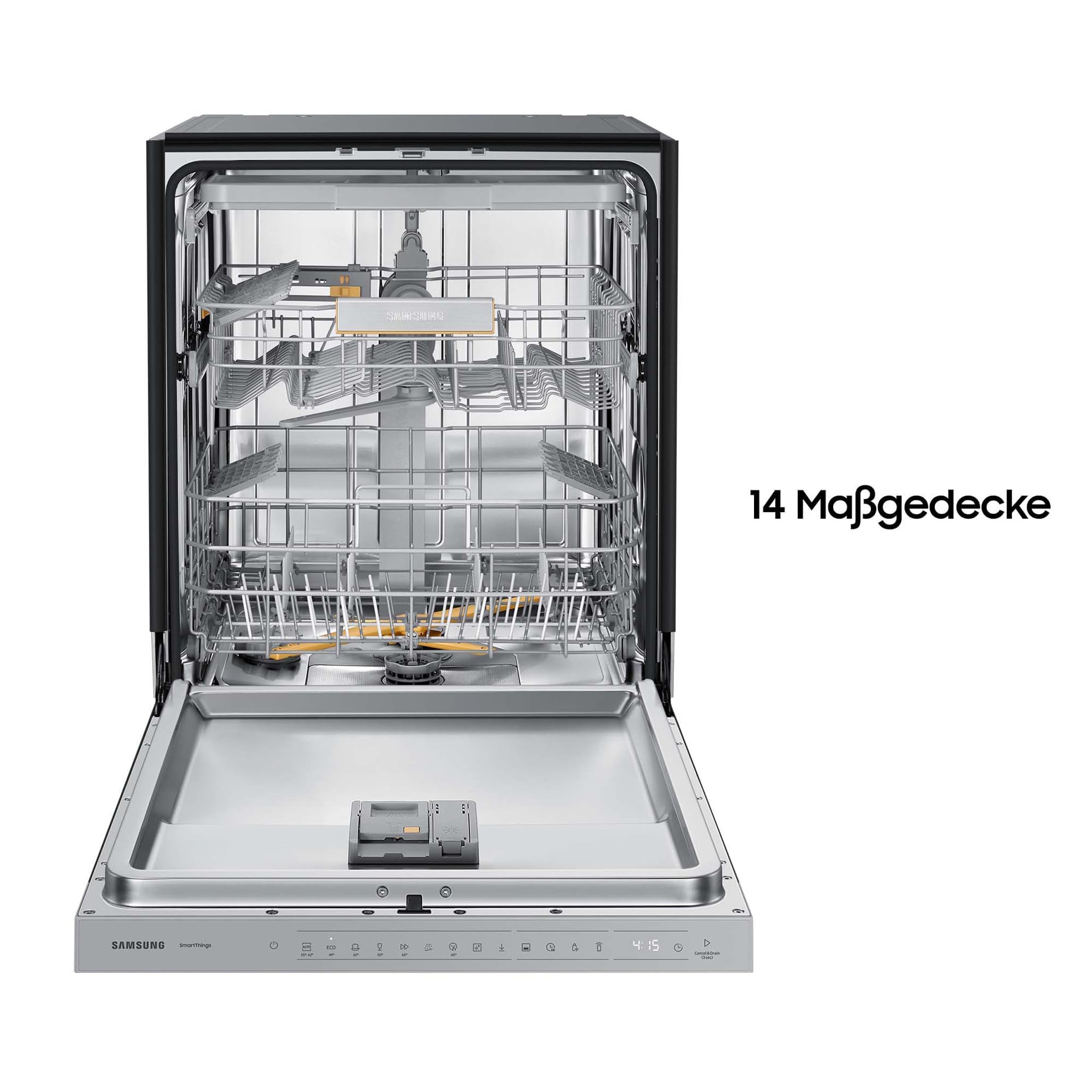 Samsung Unterbau-Geschirrspüler, 60 cm, Teilintegrierbar, EEK : C, 14 Maßgedecke, 9,2 l Wasserverbrauch, WaterJet Clean, SmartThings AI Energy Mode, 42 dB(A), Weiß, DW60BG750SSLET