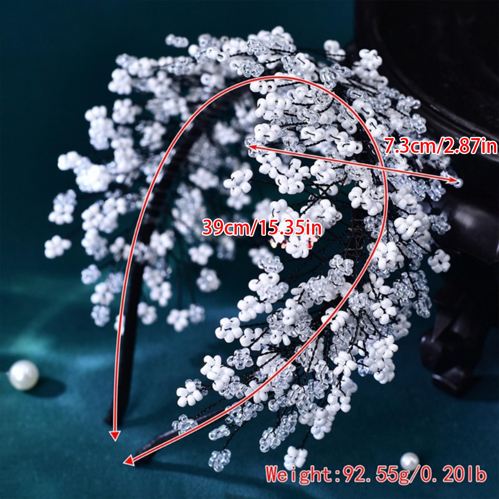 Lussuosa fascia per capelli in tessuto di cristallo per donne, estetica, per matrimoni, eventi formali, feste serali, decorazioni per capelli per feste