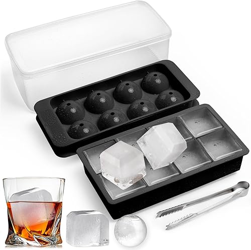Molde cuadrado para cubitos de hielo para whisky, fácil liberación con diseño de prensa, 16 hielos, 2 pulgadas, cubitos de hielo de whisky, bandejas