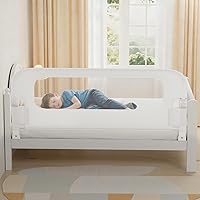 Vista 13 de Barandilla protectora para cama de bebé para niños pequeños - Rieles laterales de cama de 35.1" para niños pequeños para cuna, individual