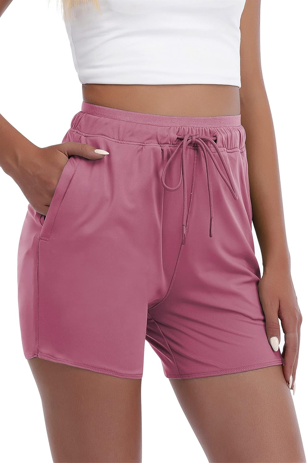 Women's Shorts Casual Comfy Hiking Athletic Shorts Yoga Lounge Active Workout Running Shorts with Pockets