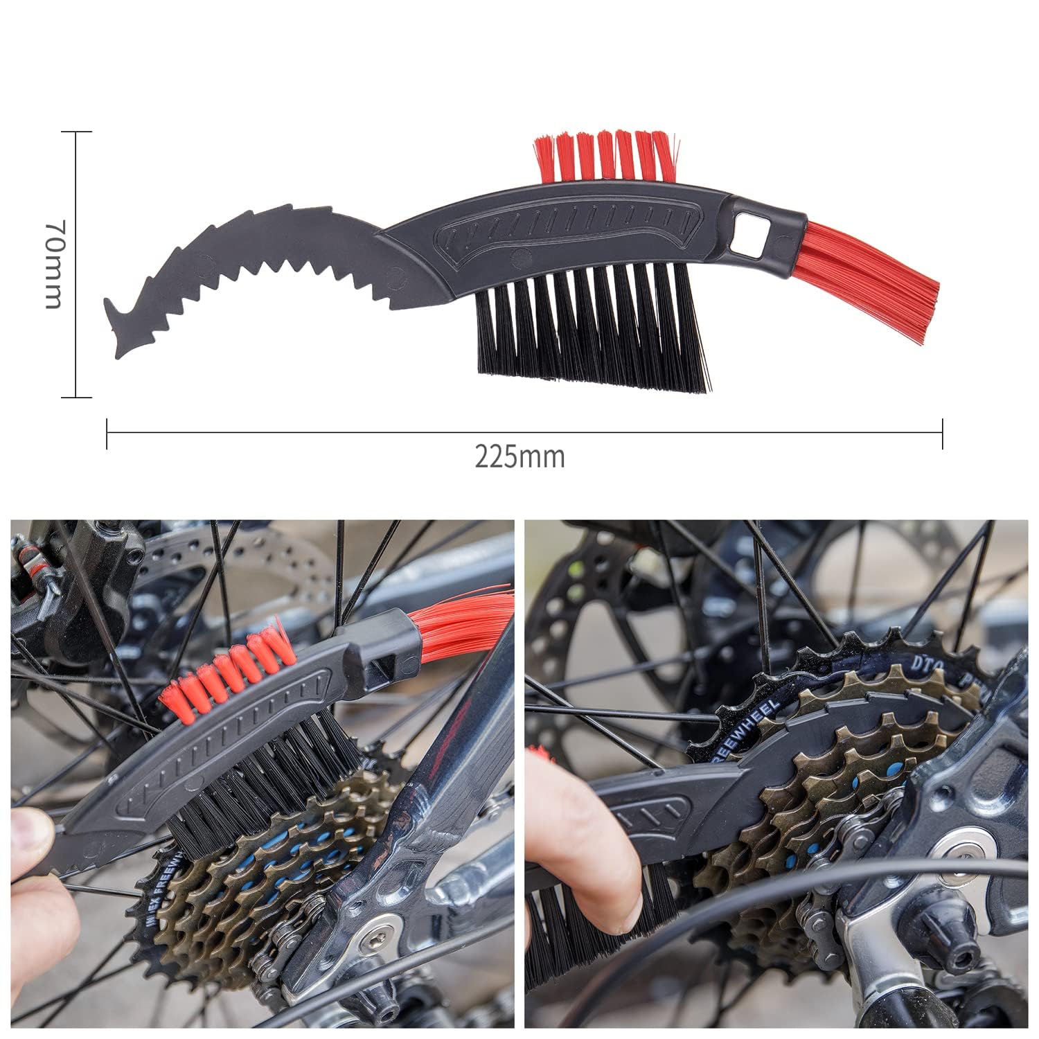 Zestaw do czyszczenia łańcucha rowerowego, w zestawie szczotka do czyszczenia łańcuchów rowerowych, narzędzie do czyszczenia łańcuchów rowerowych i środek smarujący do łańcucha rowerowego