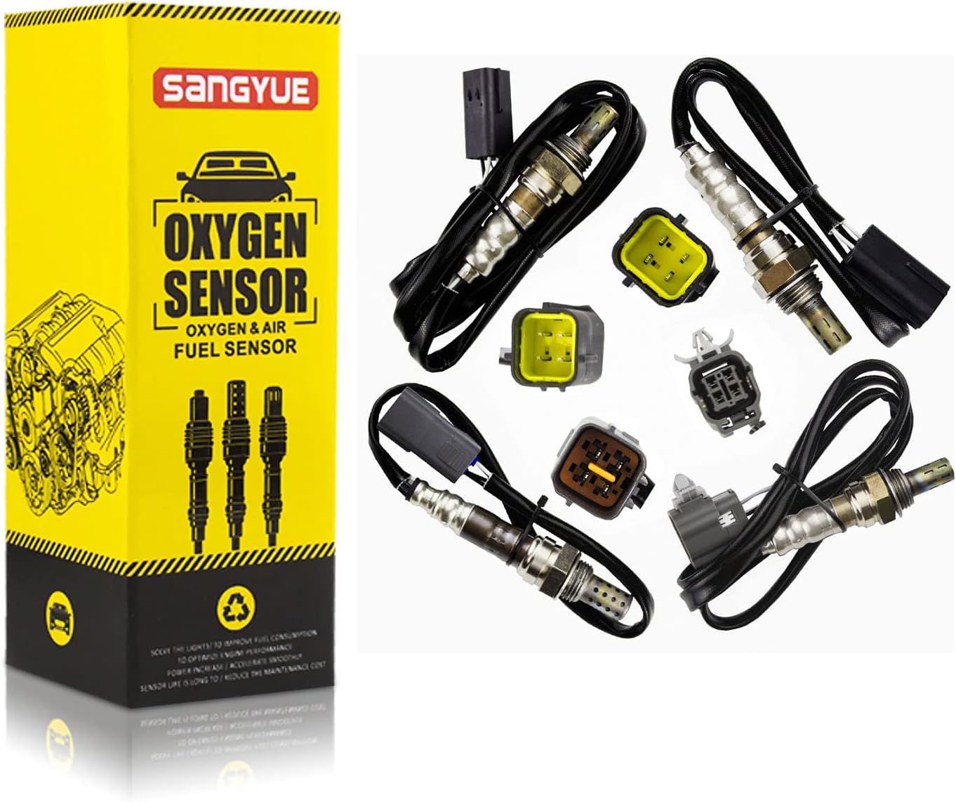 4x Oxygen Sensor 1 & 2 for Mazda 6 2003 2004 2005 3.0L Upstream + Downstream