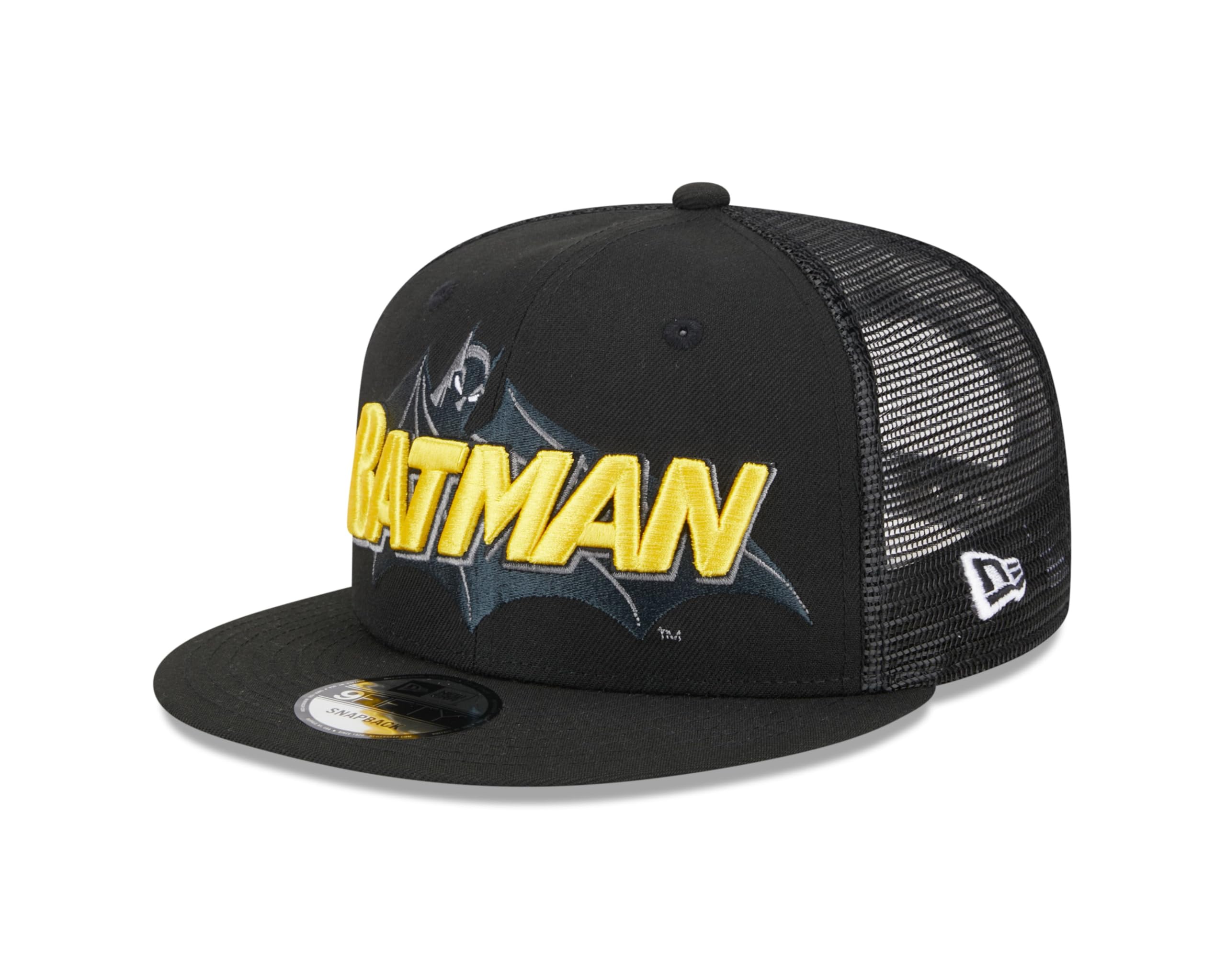New Era Batman DC Trucker Black 9Fifty Adjustable Snapback Cap