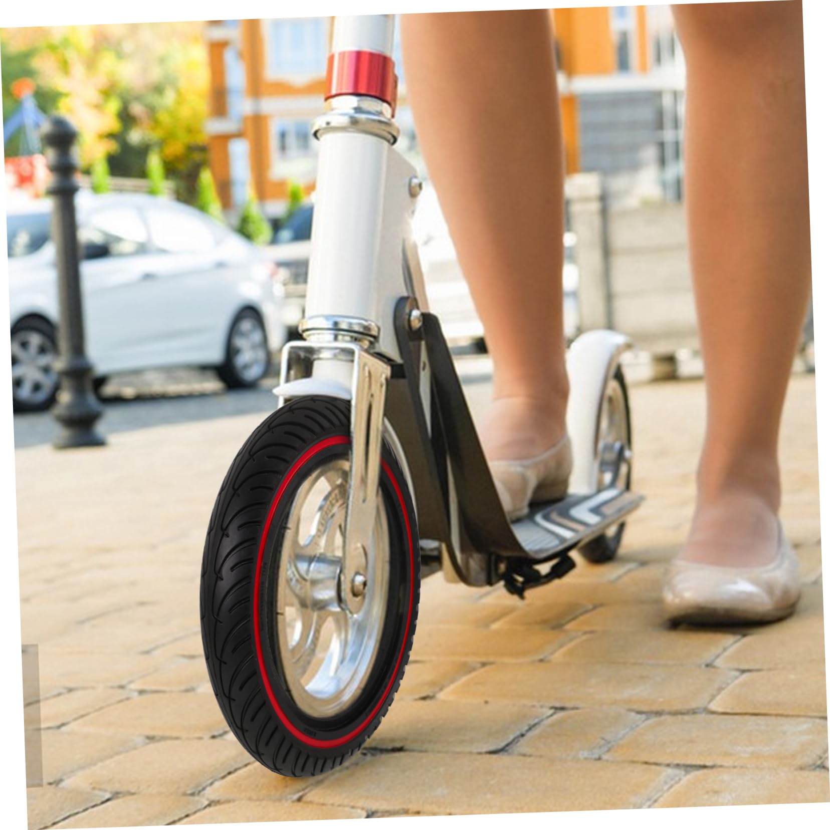 Gatuida Roue De Scooter Nid Abeille pour Pneu De Remplacement Non Gonflable Conduite Compatible avec Trottinettes Électriques