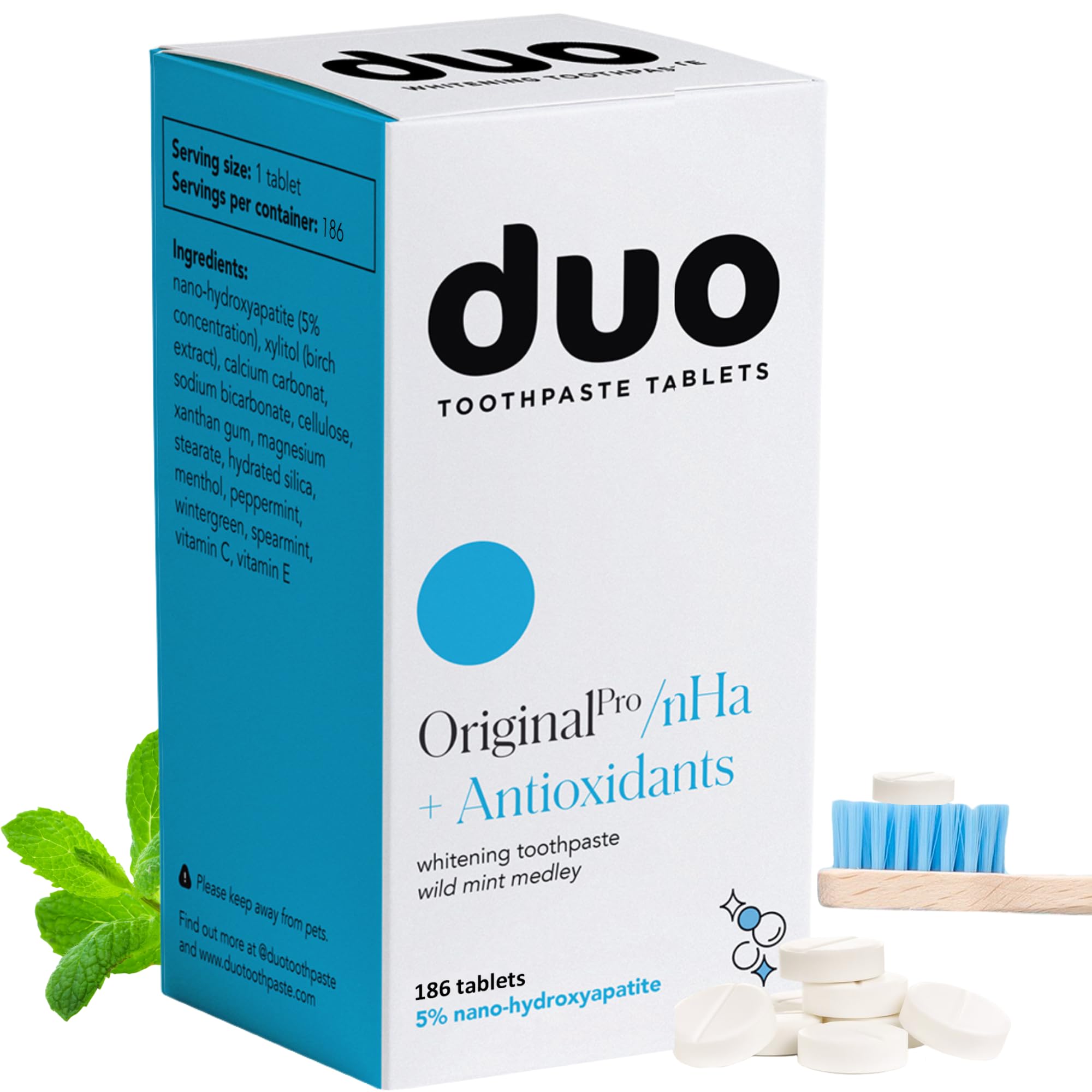 Amazon.com : Duo Toothpaste Tablets | Nano-Hydroxyapatite (nHa