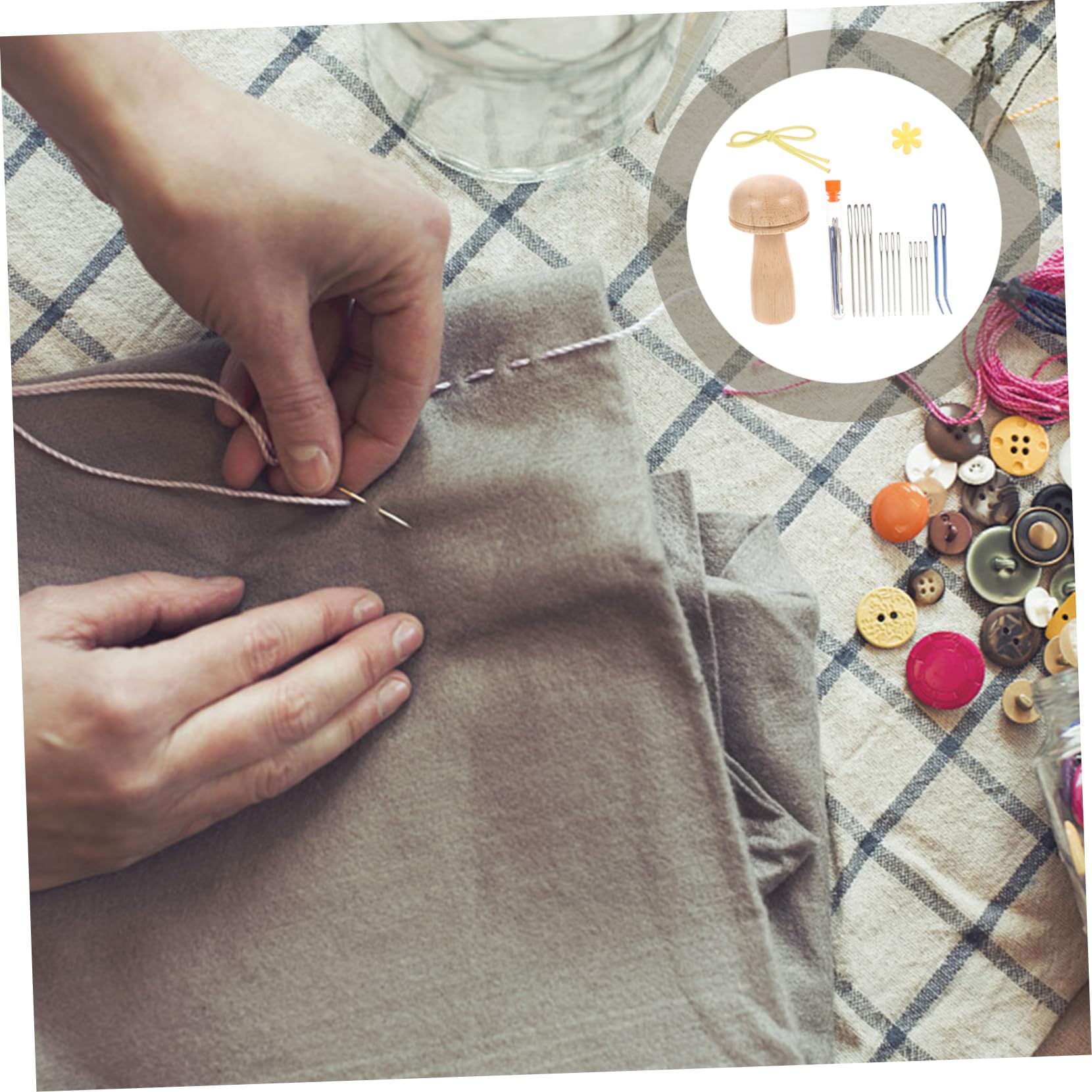 STOBOK 3sets Aghi Da Cucire Ergonomici Per Rammendo Di Aghi Per Maglia e Riparazione Strumenti Di Cucito Portatili Varie Colorazioni Per Maglioni Cappelli e Guanti