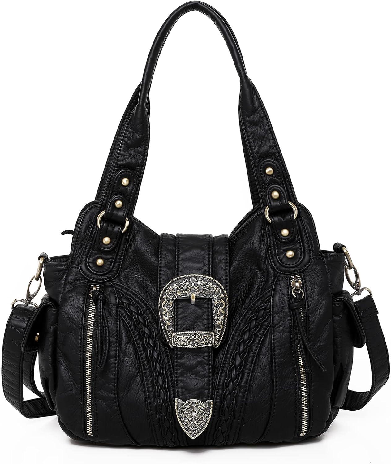 Montana West Bolso de hombro oculto para mujer, bolsos cruzados de cuero