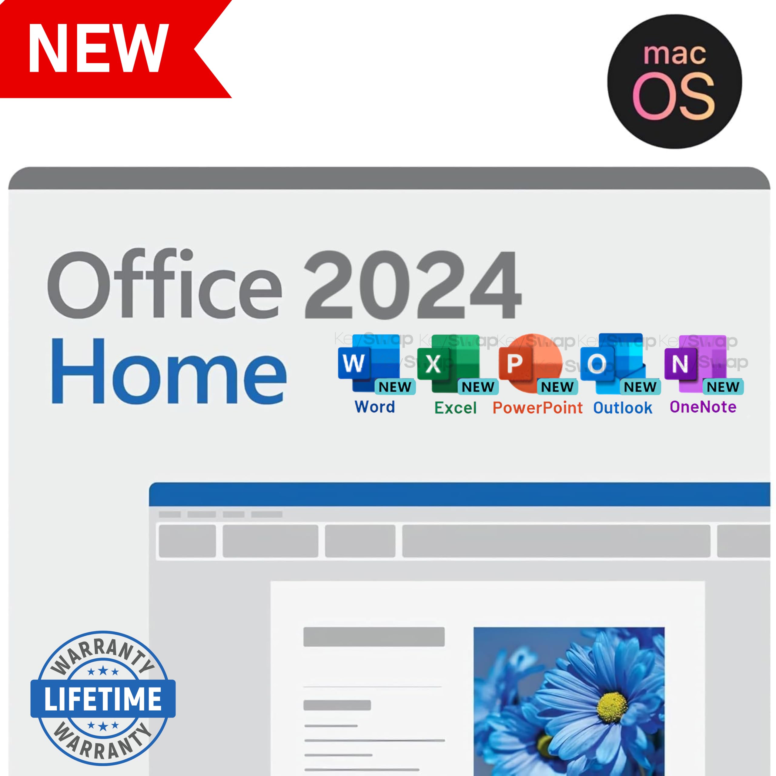 MS Home Suite 2024 for macOS – Latest 2025 Exclusive Edition | Lifetime License | 1 User | Supports M1, M2, M3, M4 Macs | Pre-Activated | Unlimited Reinstalls & Lifetime Updates (Quick Delivery)