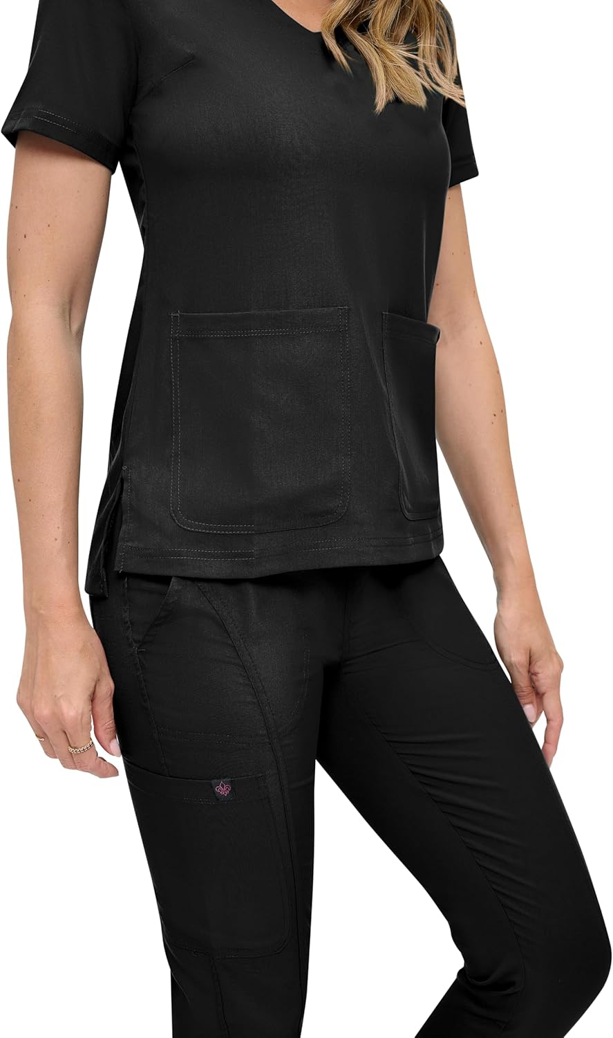 Natural Uniforms Womens Ultra-Soft Luxe Stretch Jogger Scrub Set with Regular and Petite Sizes - Image 6