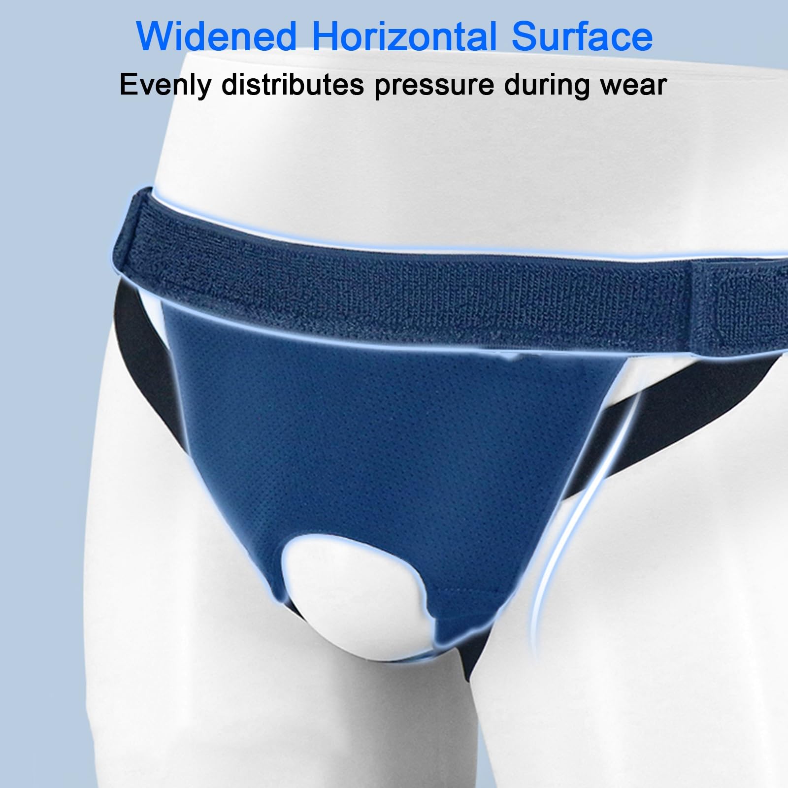 Leistenbruchgürtel für Männer, Leistenbruch Gürtel mit 2 Polstern, Vergrößert die Auflagefläche, Bietet Festen Halt, Verstellbare Gurte, Schmerzlindernd(Gray,L)