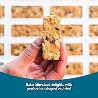 Vista 5 de Trudeau Molde Mini para Barra de 24 Ranuras – Premium Confetti Blanco de Silicona para Hornear con Borde Reforzado de Acero – Antiadherente, Sin