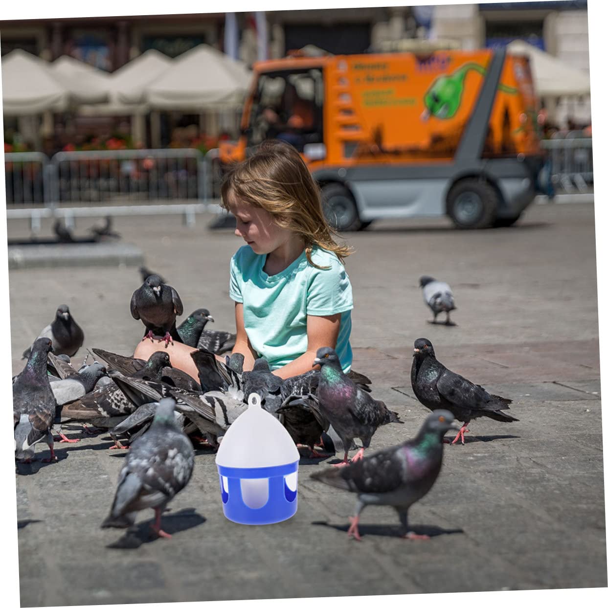 Abreuvoir Portable pour Pigeons 2 Pièces 2l en PVC | Démontable et Réutilisable, Nettoyage Facile, Lot de 2, pour Grive et Oiseau