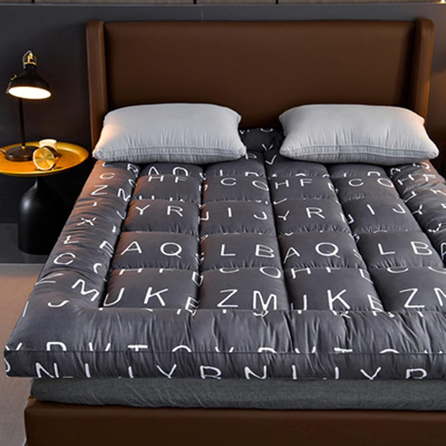 Japanese Floor Mattress Futon Mattress Thicken Tatami Mat Sleeping Pad Foldable Bed Roll Up Mattress Floor Lounger Bed for Home Student Dormitory Mattress (A 120x200cm)