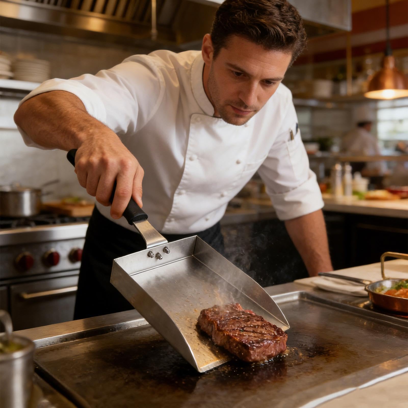 Espátula Grande Para Plancha De Cocina Pala En Forma De Cuchara Para