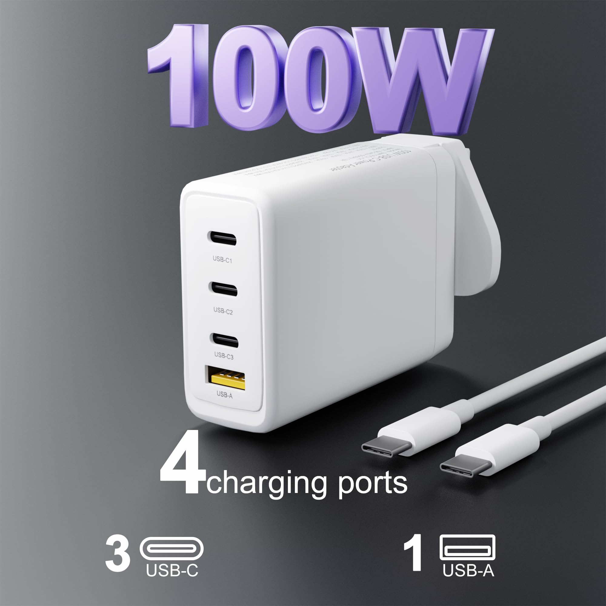 45W USB-C Charger For Lenovo Laptops - Compatible With IdeaPad Flex, Slim, Duet & More