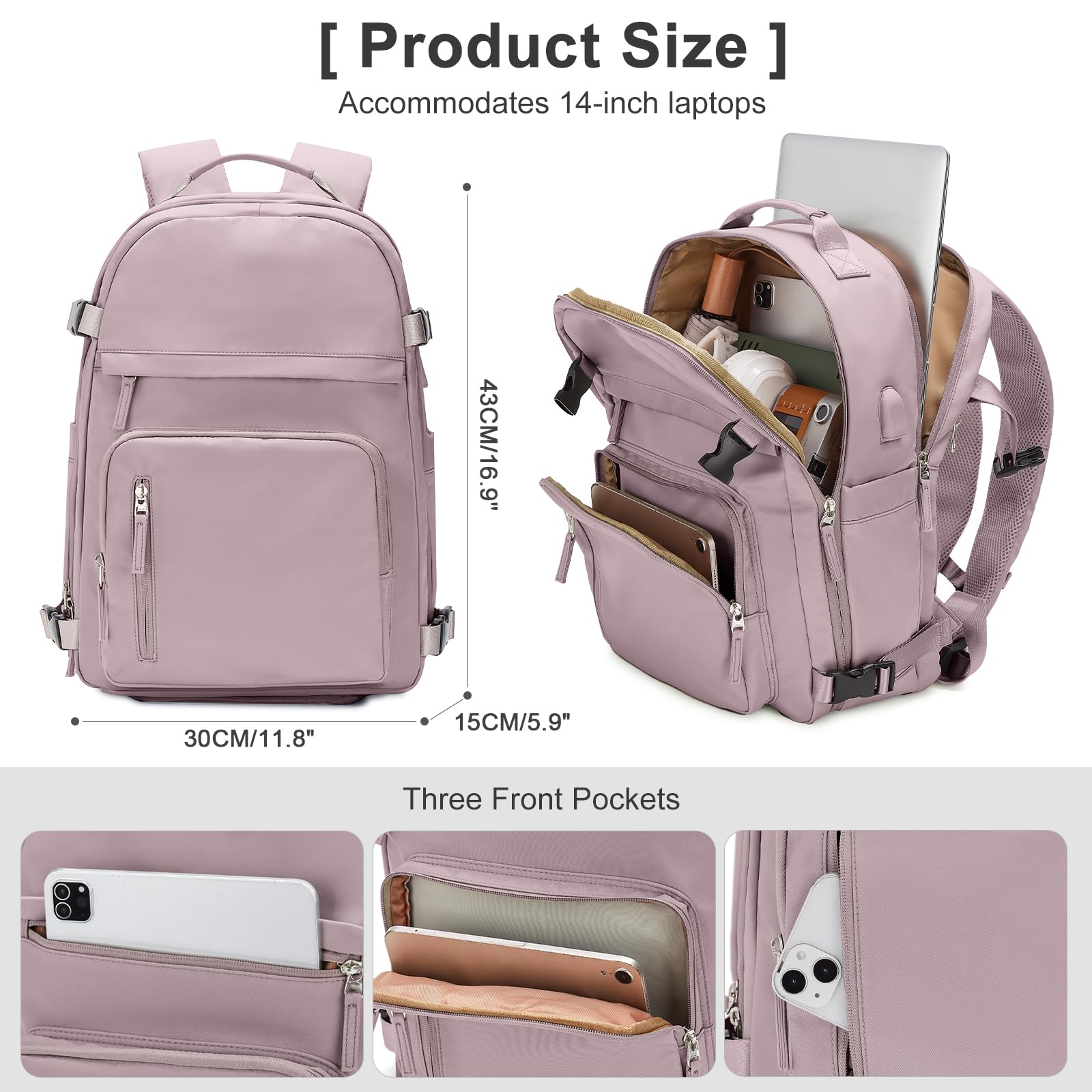 UPPACK Zaino Ryanair 40x20x25 Zaino Da Viaggio aereo Bagaglio a Mano Donna Zaino Borse da Cabina Borsa da Viaggio aereo Zaino per PC Impermeabile Casual Daypack