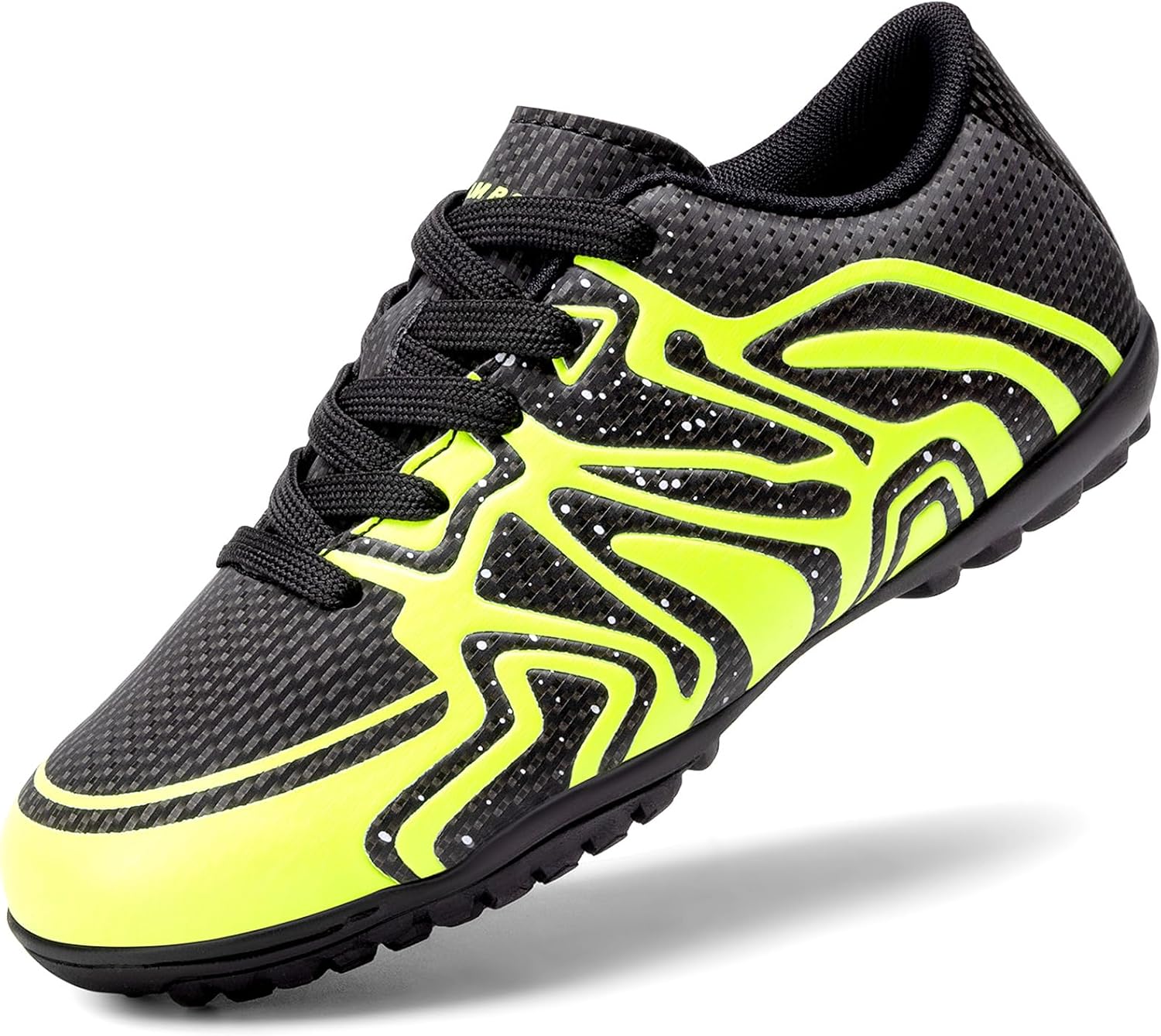DREAM PAIRS Boys Girls Indoor Turf Soccer Cleats Lace Up Athletic Youth Futsal Football Shoes for Little/Big Kid