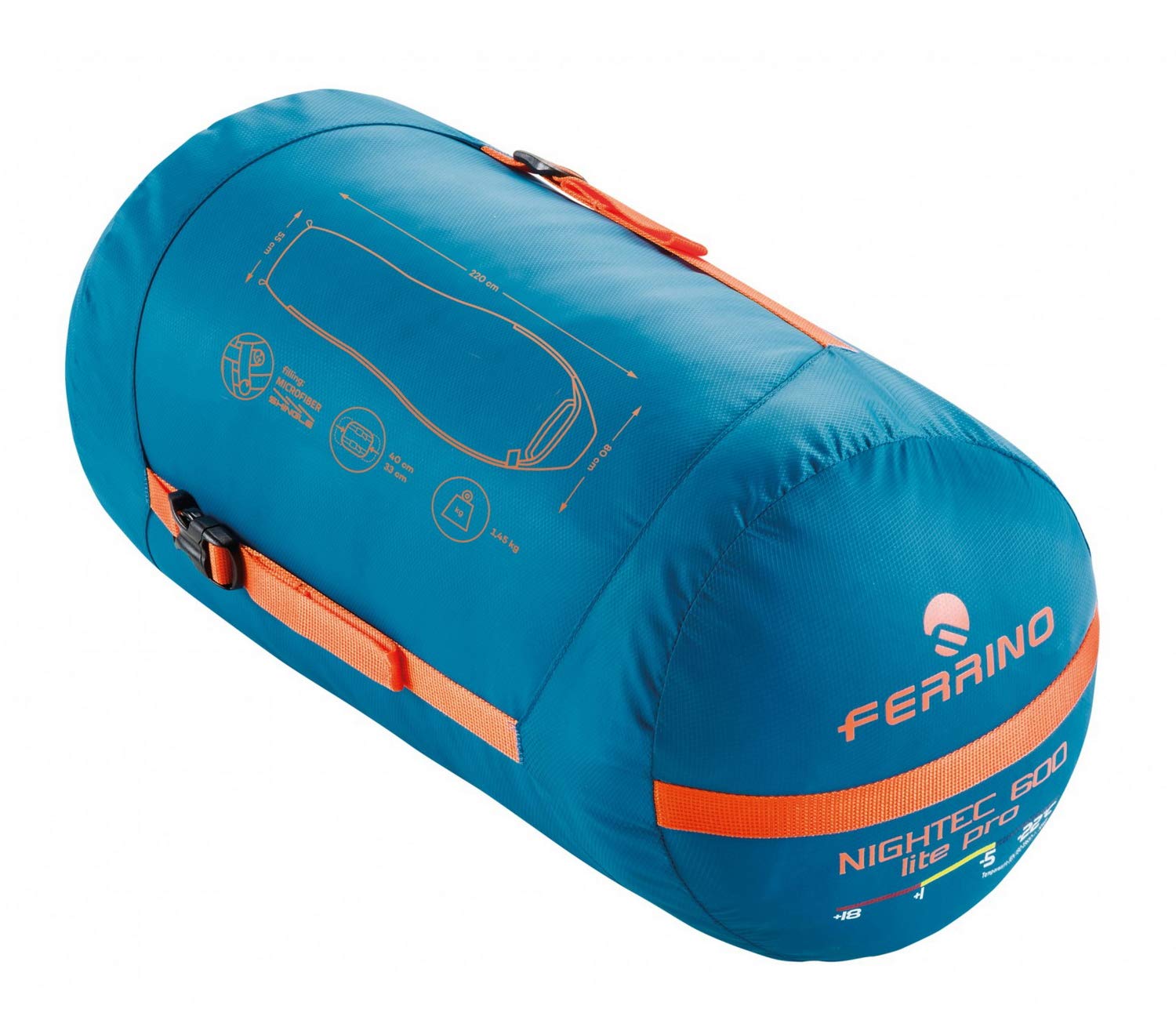 Ferrino Sacco a Pellet Nightec Blu/Grigio, Unisex, Adulti, Appassionati di Outdoor