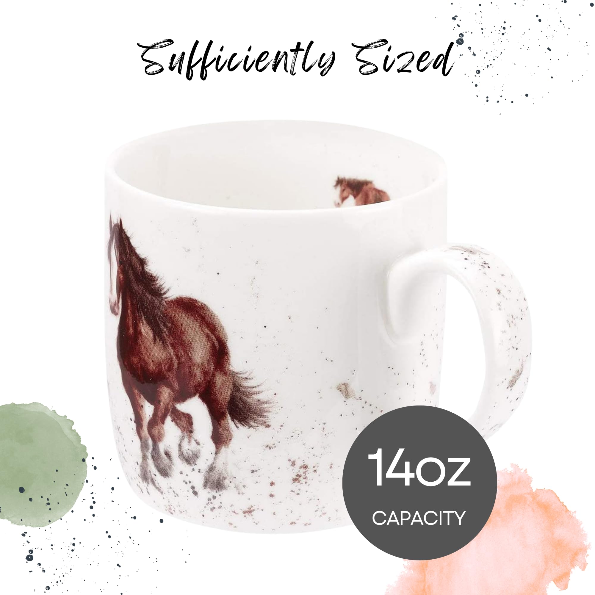 Amazon.com | Royal Worcester Wrendale Designs Gigi Horse Mug | 14