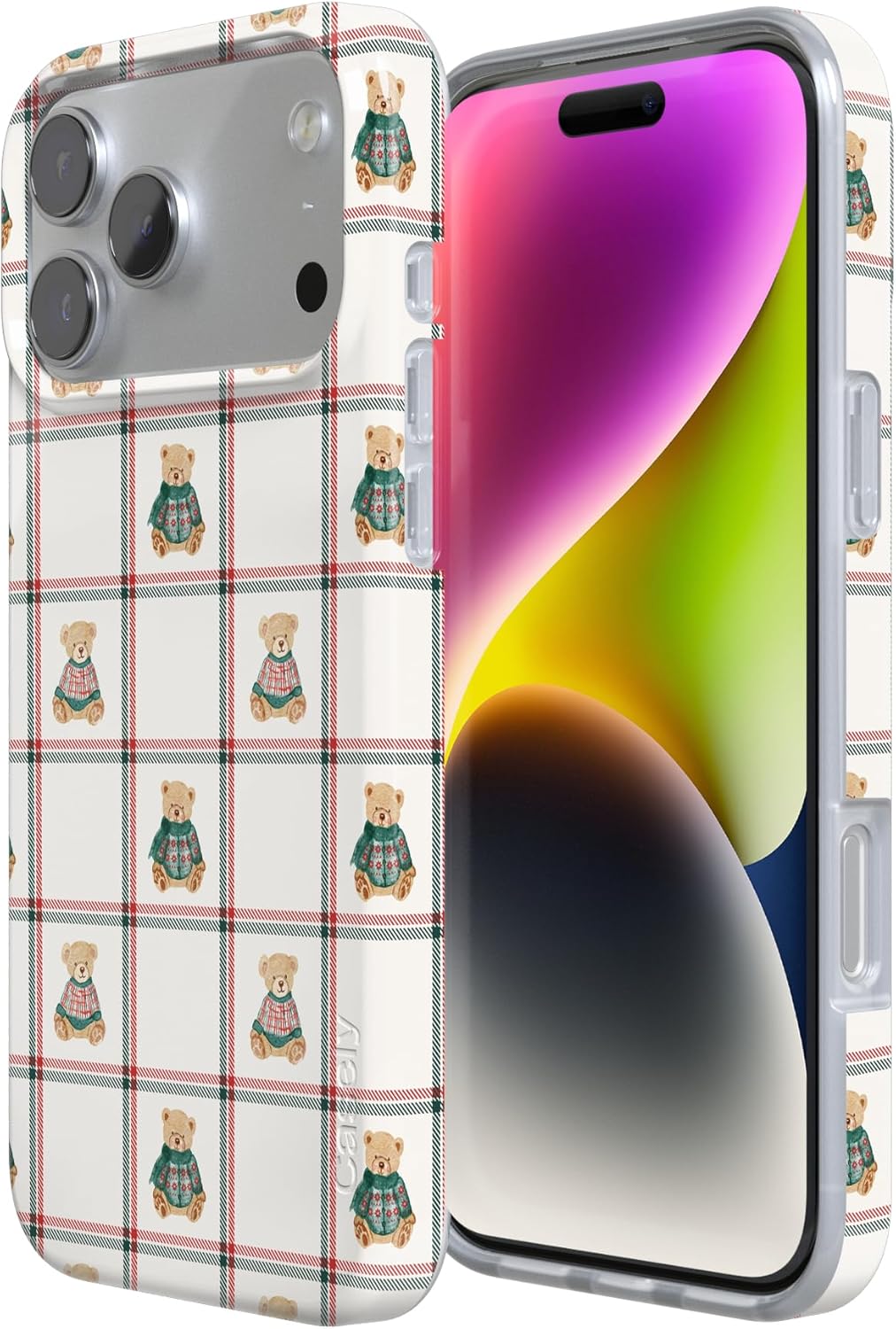 Casely iPhone 17 Pro Max Case | Bear Hugs | Teddy Squares | Compatible with MagSafe | Classic Ultra Slim Design