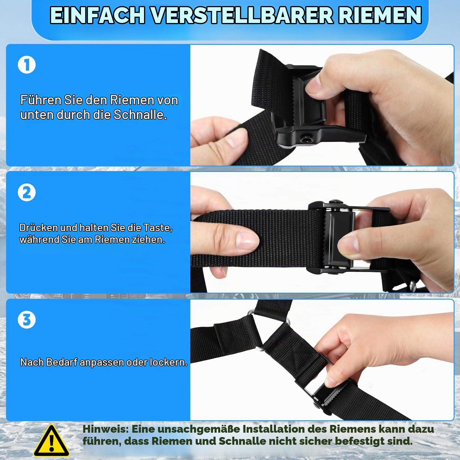 Gepäcknetz für Pickup & LKW, 208x127cm Verstellbar Anhängernetz, Ladungssicherungsnetz, Reißfest Heckklappe Frachtnetz, mit 4 Festgurten und 2 Gummiband, Nylonmaterial Netzdesign, für Kofferraum, SUVs