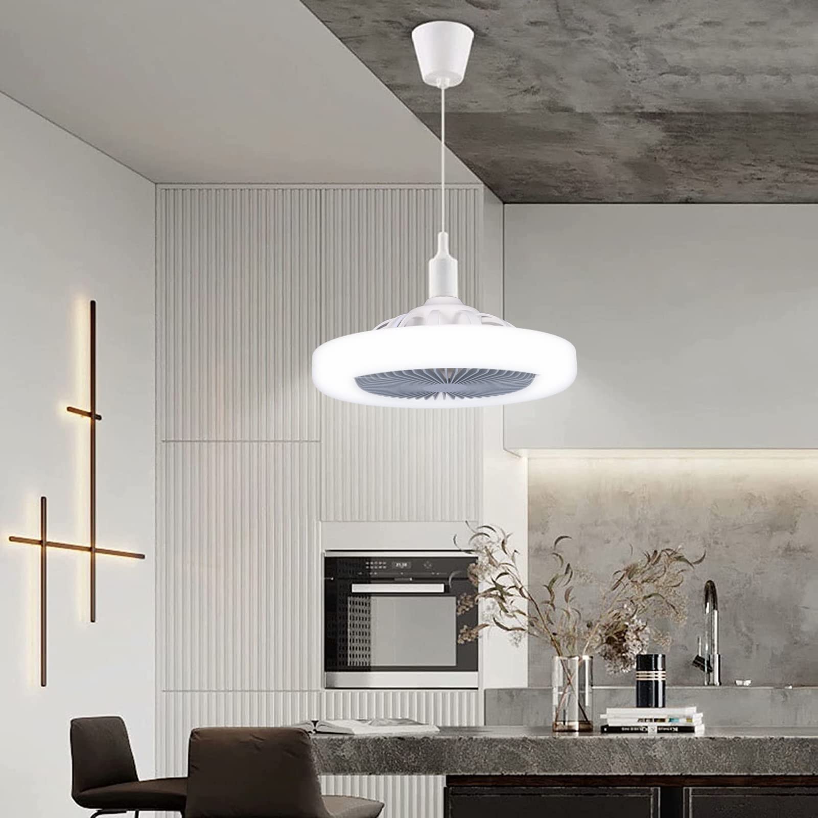 360° Draaibare LED-plafondventilator met Verlichting, 30W