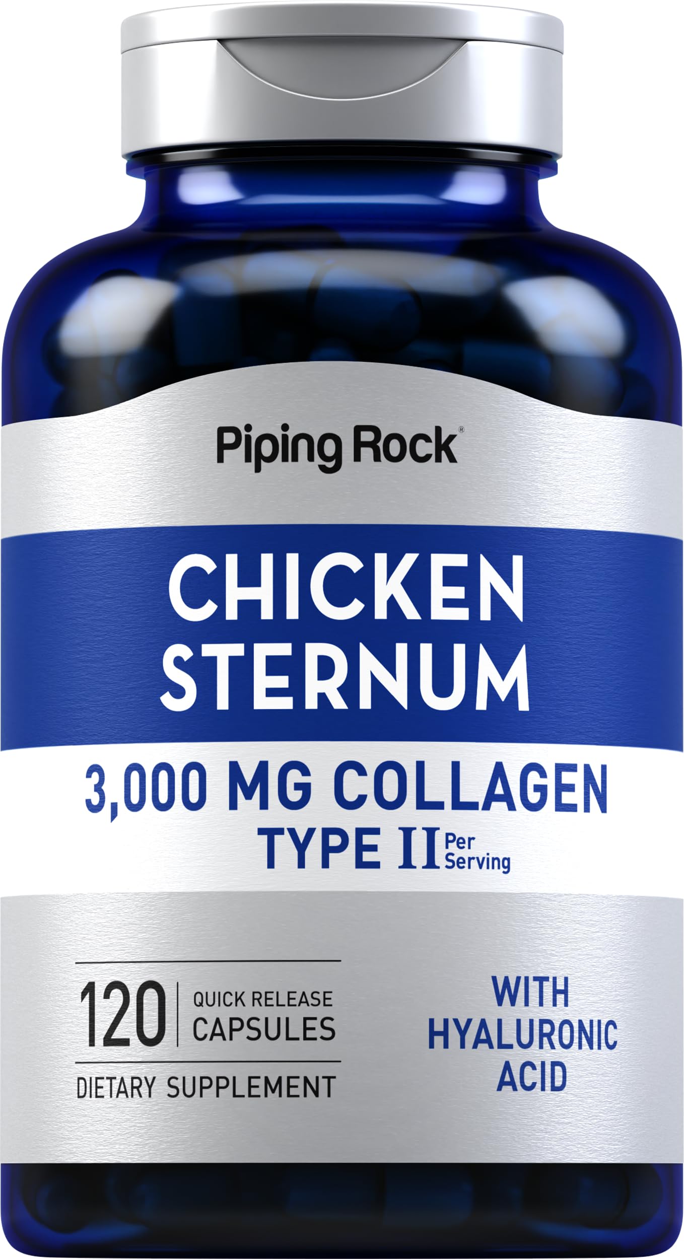 Piping Rock Chicken Sternum Type II Collagen Supplement | 3000mg