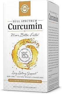 Solgar Full Spectrum Curcumin Liquid Extract Softgels - 90 Count - Faster Absorption - Brain, Joint & Immune Health - Non-...
