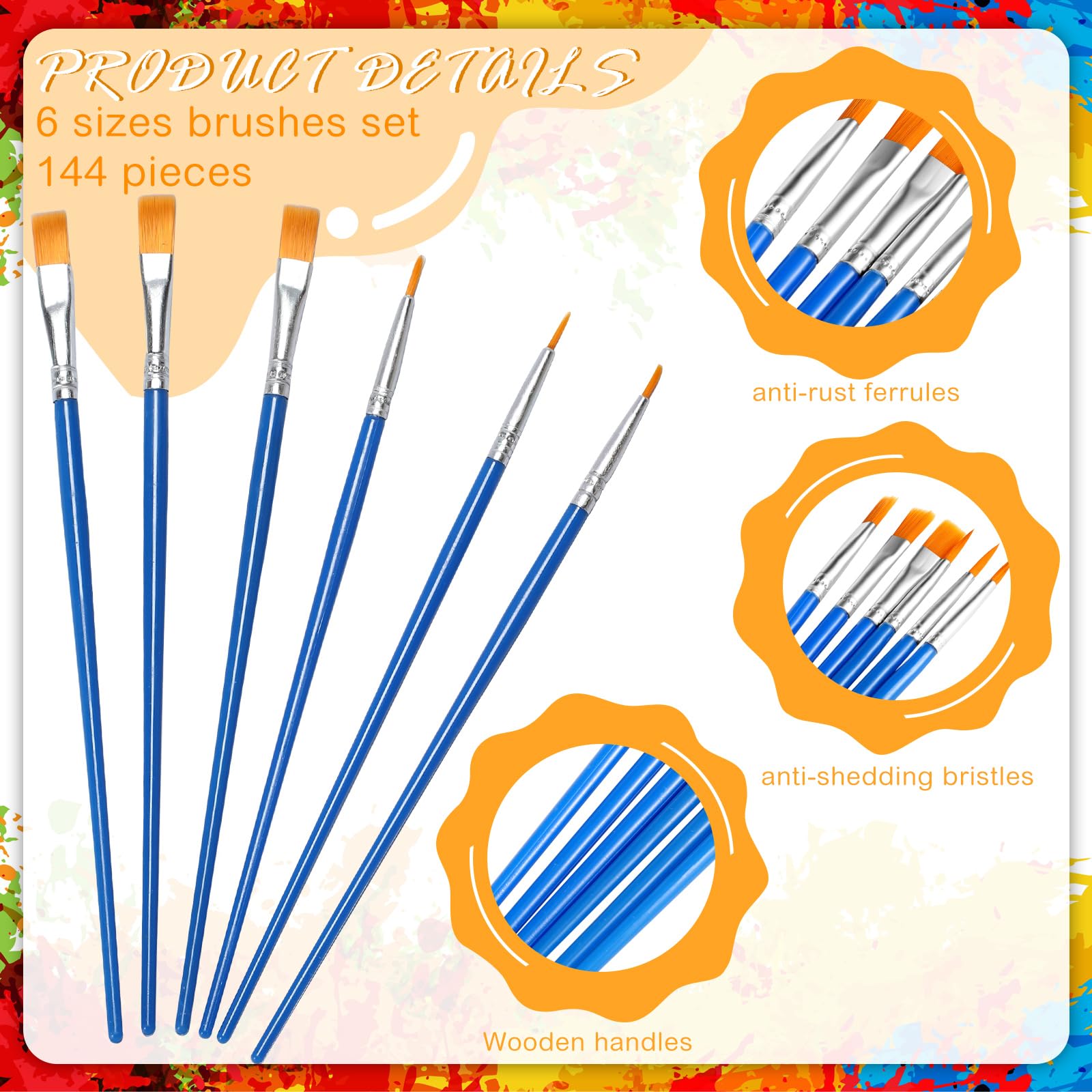 Zonon 120-teiliges Malset mit Staffeleien, Holzstaffeleien, Malleinwand, Nylon-Haarbürsten und Kunststoffpaletten mit Daumenloch, Kunstmalerei-Set für Kinder, Erwachsene, Studenten (17,8 x 24,1 cm)