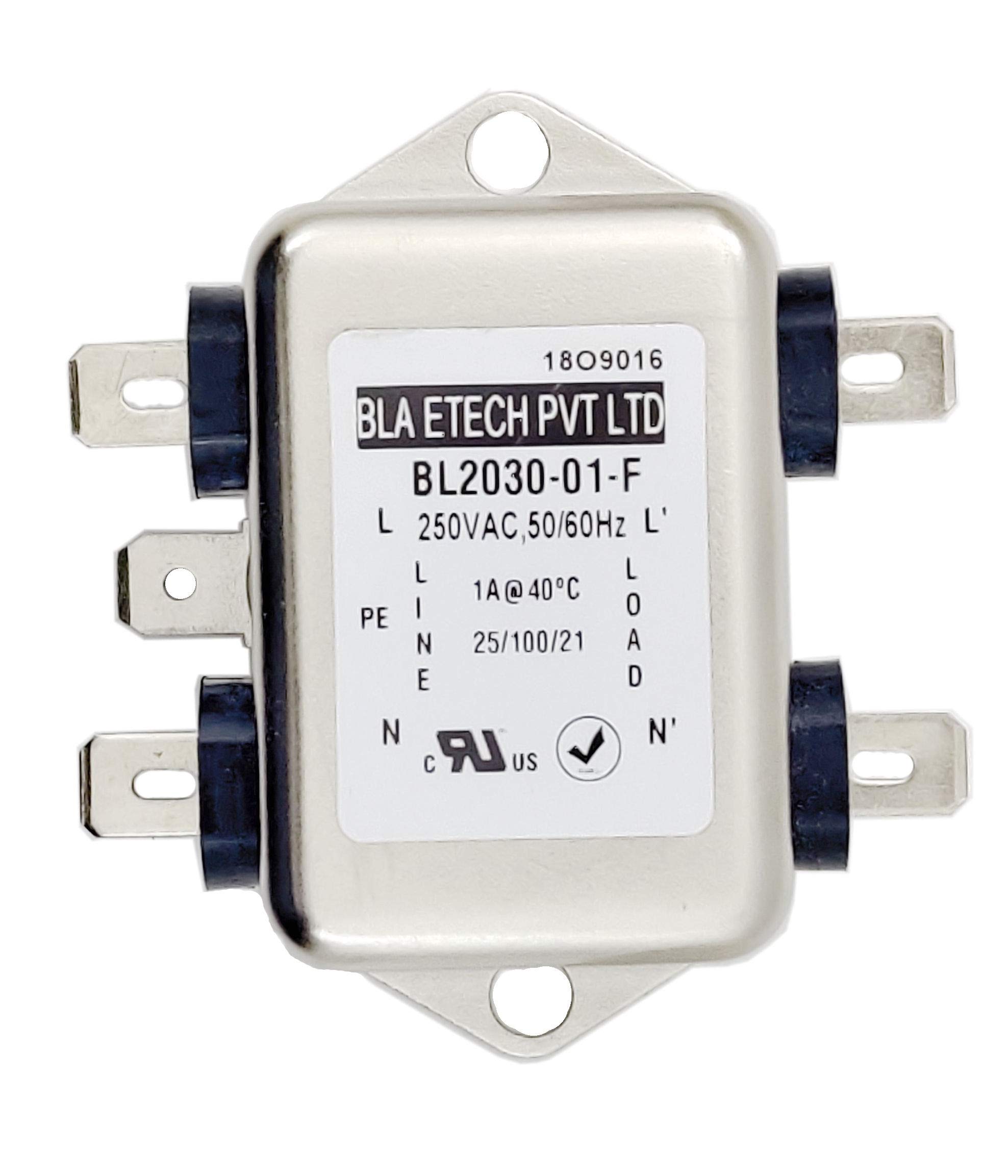 Buy EMI/RFI Power Line Filter, 1A, Single Phase, Single Stage, High