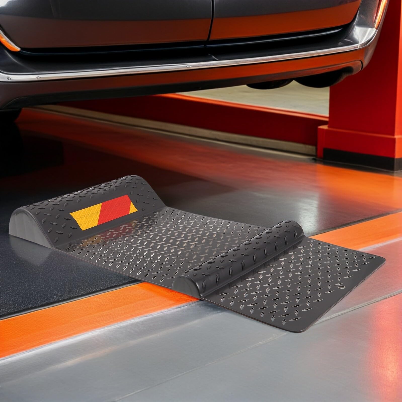 GALPADA Cunei Antiscivolo per Ruote Auto in Plastica PE Maniglia Portatile, Blocco Fermaruota per Camper, Camion e Garage, Base Antiscivolo per Parcheggi e Sicurezza Veicoli