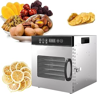 Food-Dehydrator Machine, 8 Stainless Steel Trays Dehydrator for food and Jerky, Freeze-Dried-Machine for Home Use, Freeze-Dryers for Fruit, Meat, Dog Treats,Vegetables