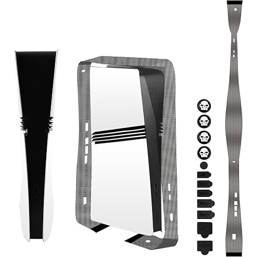 Dust Cover Net Only for PS5 Pro Disc/Digital Version - TECTINTER Prevent Dust and Pet Hair, Dust Filter Protective Case Compatible with PlayStation 5 Pro Console,Black(Full Surround Version)