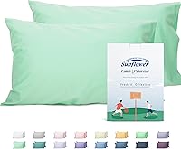 Vista 57 de Sunflower Juego de 2 fundas de almohada tamaño Queen, 100% algodón, 2 fundas de almohada Queen de 20 x 30 pulgadas, color ceniza, suaves