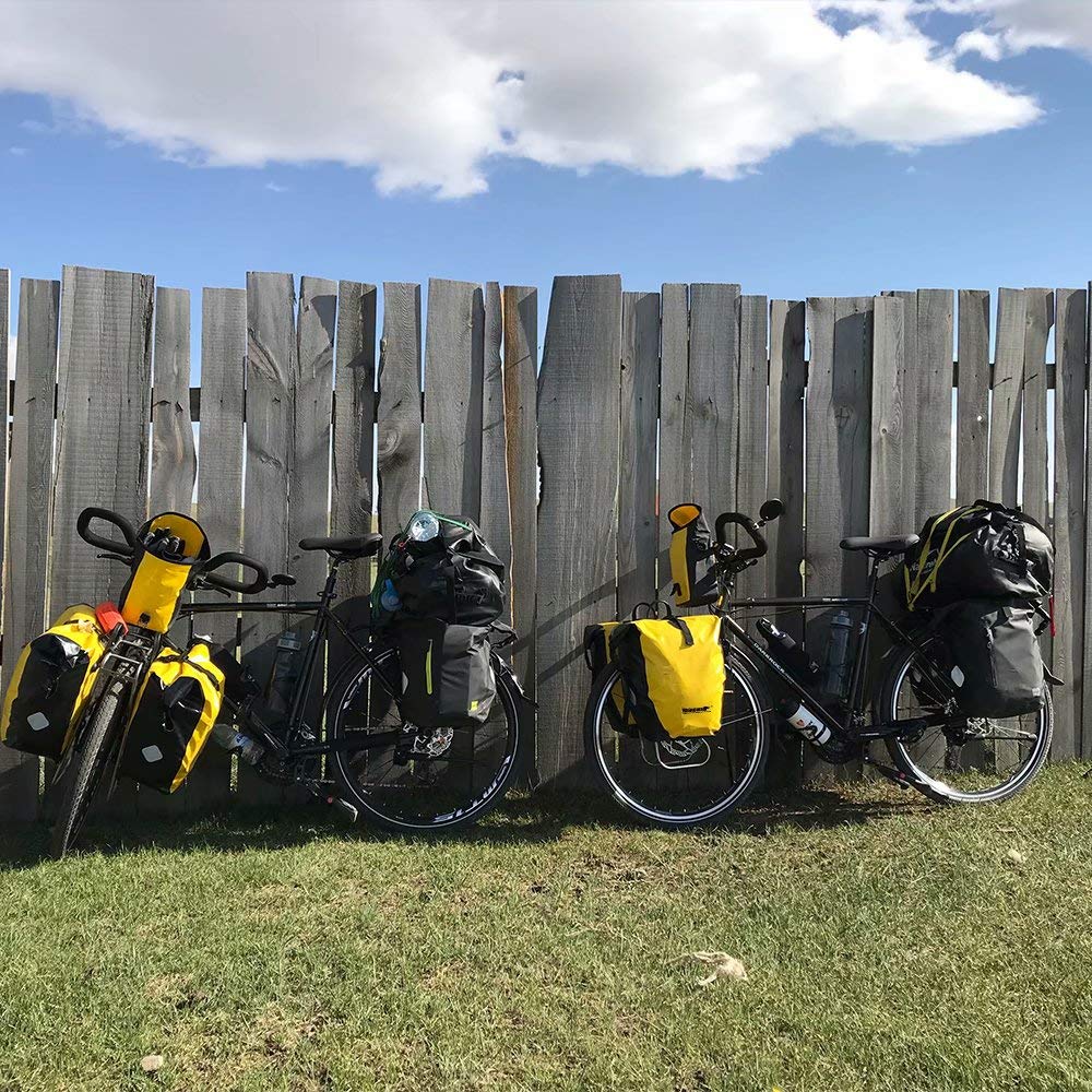 Rhinowalk Sacoche de vélo étanche de 25 L pour siège arrière de vélo, vélo, voyage, équitation, noir