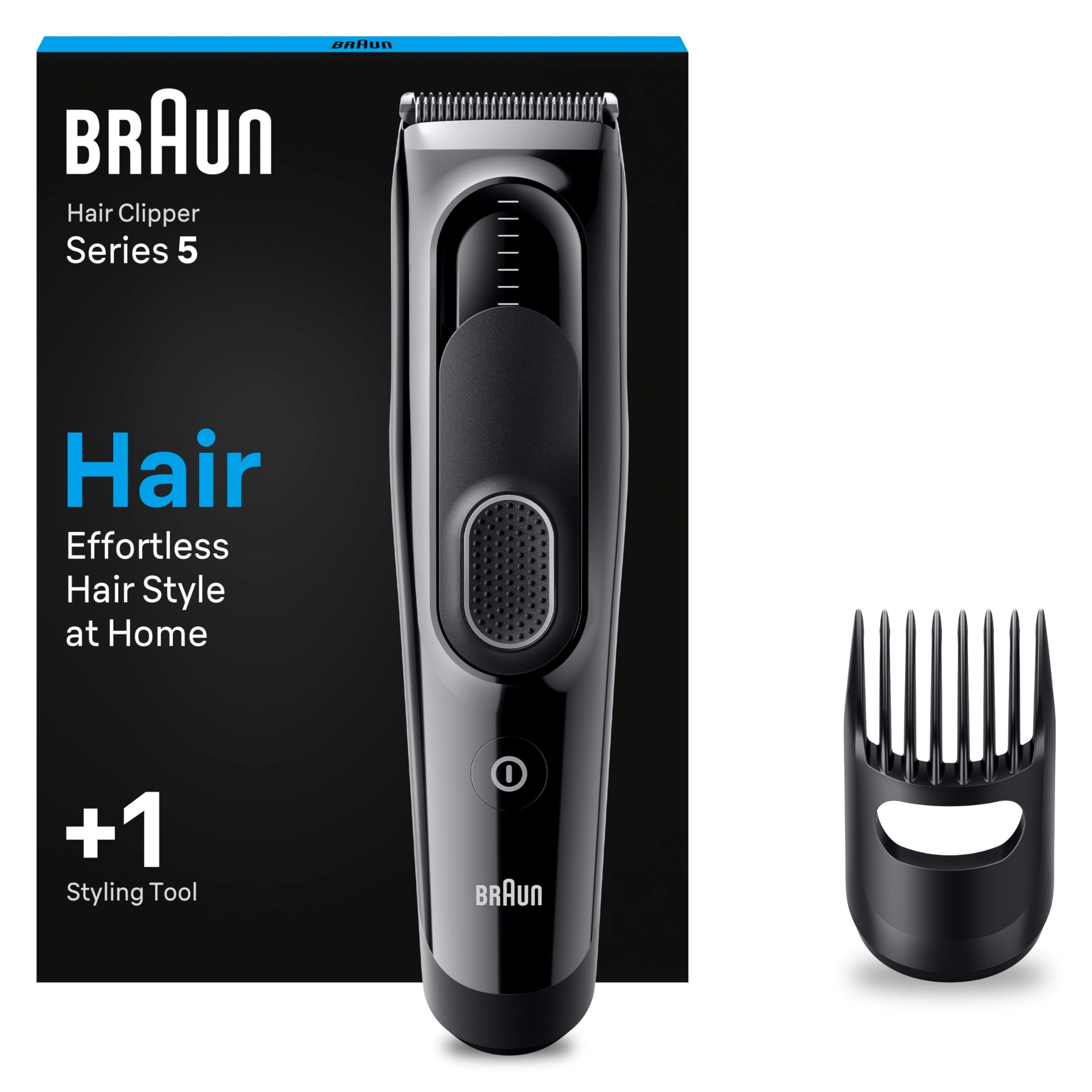Braun Serie 5 Maquina Cortar Pelo, Máquina de Afeitar, Cortadora de Pelo, Cortapelos para Hombres con 9 Ajustes de Longitud, HC5310 GreenCircle Certified: Certified Energy Savings