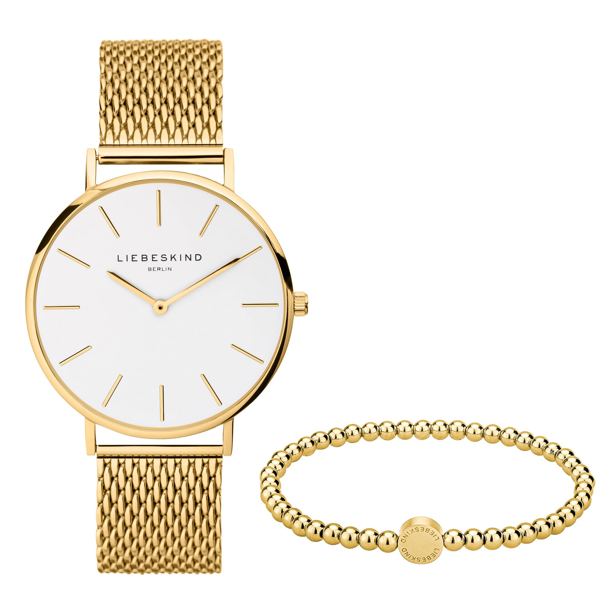 Liebeskind Berlin Women's Quartz Watch and Bead Bracelet Set LS-0091-MQB