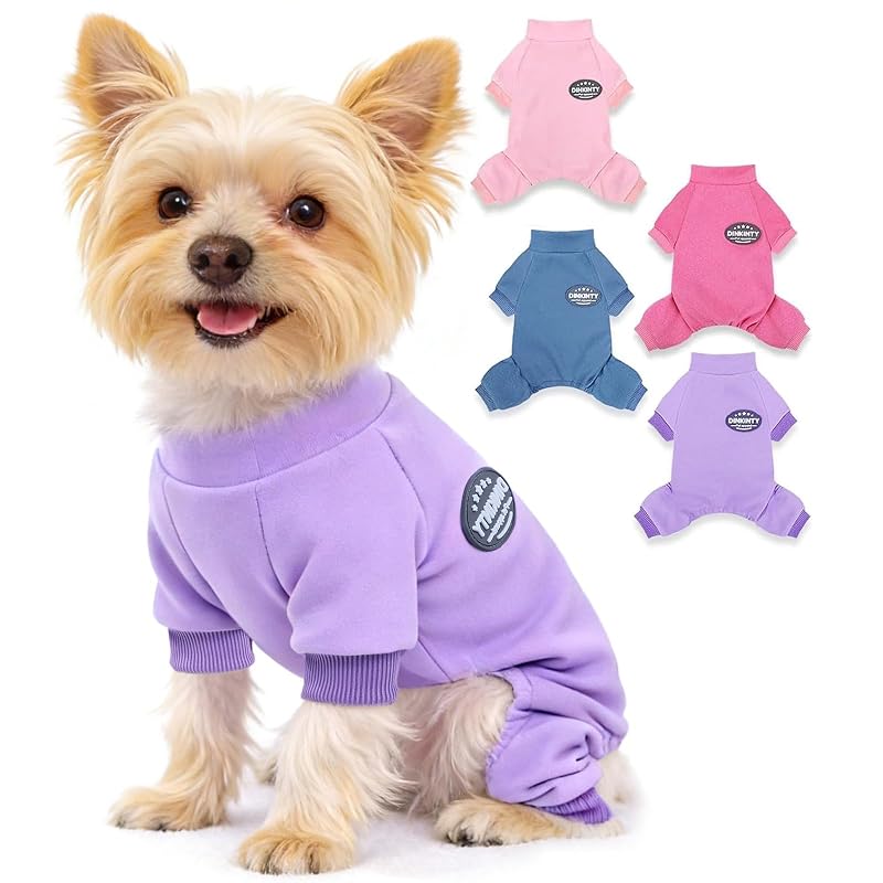 Suéter para Cães Pequenos Dinkinty, Macio e Elástico, Roxo, Extra Pequeno