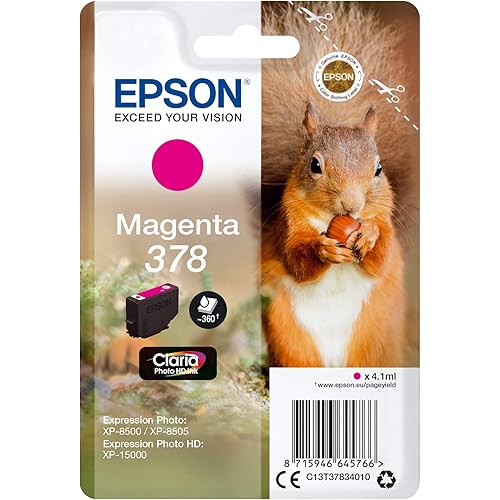 Epson C13T37834010 (378) Ink Cartridge Magenta, 360 Pages, 4ml