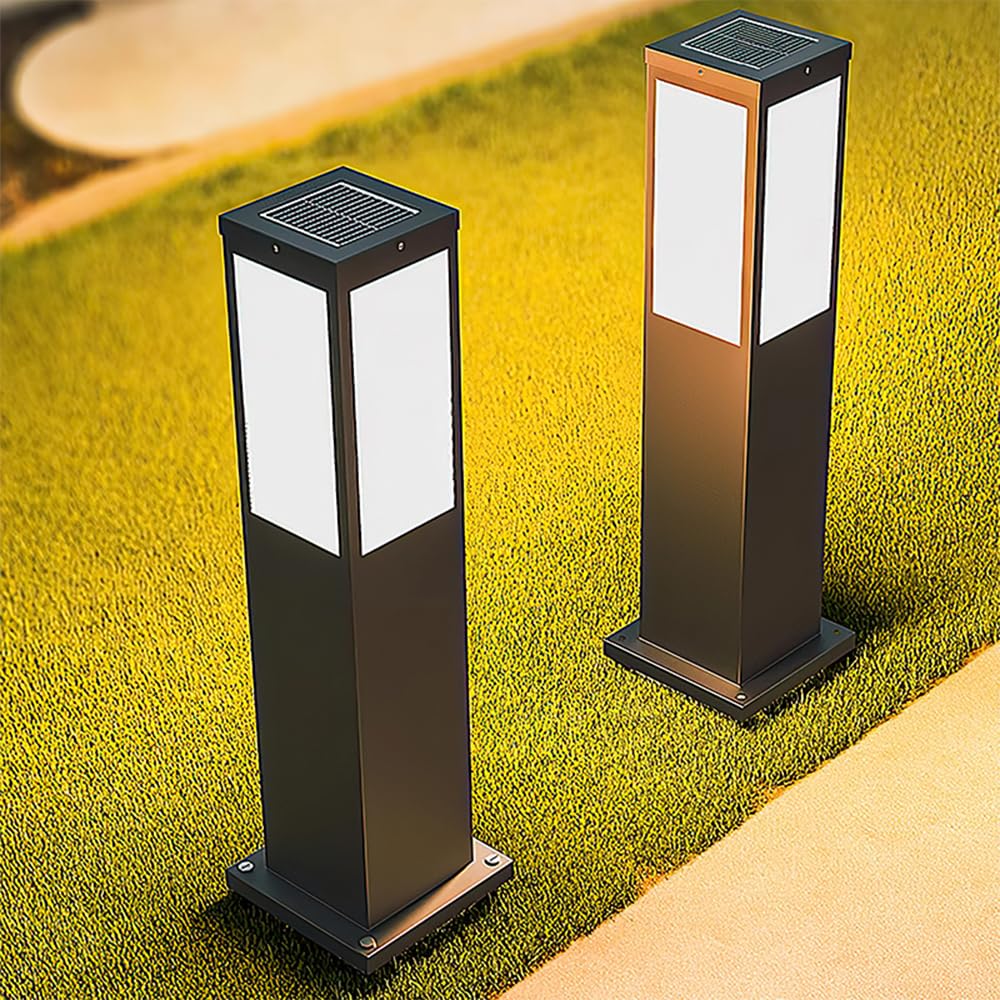Solarna lampa do trawnika na zewnątrz, wodoodporna, artystyczna lampa do ogrodu i dziedzińca, idealna do dzielnic mieszkalnych (Styl 37, wysokość 60 cm)