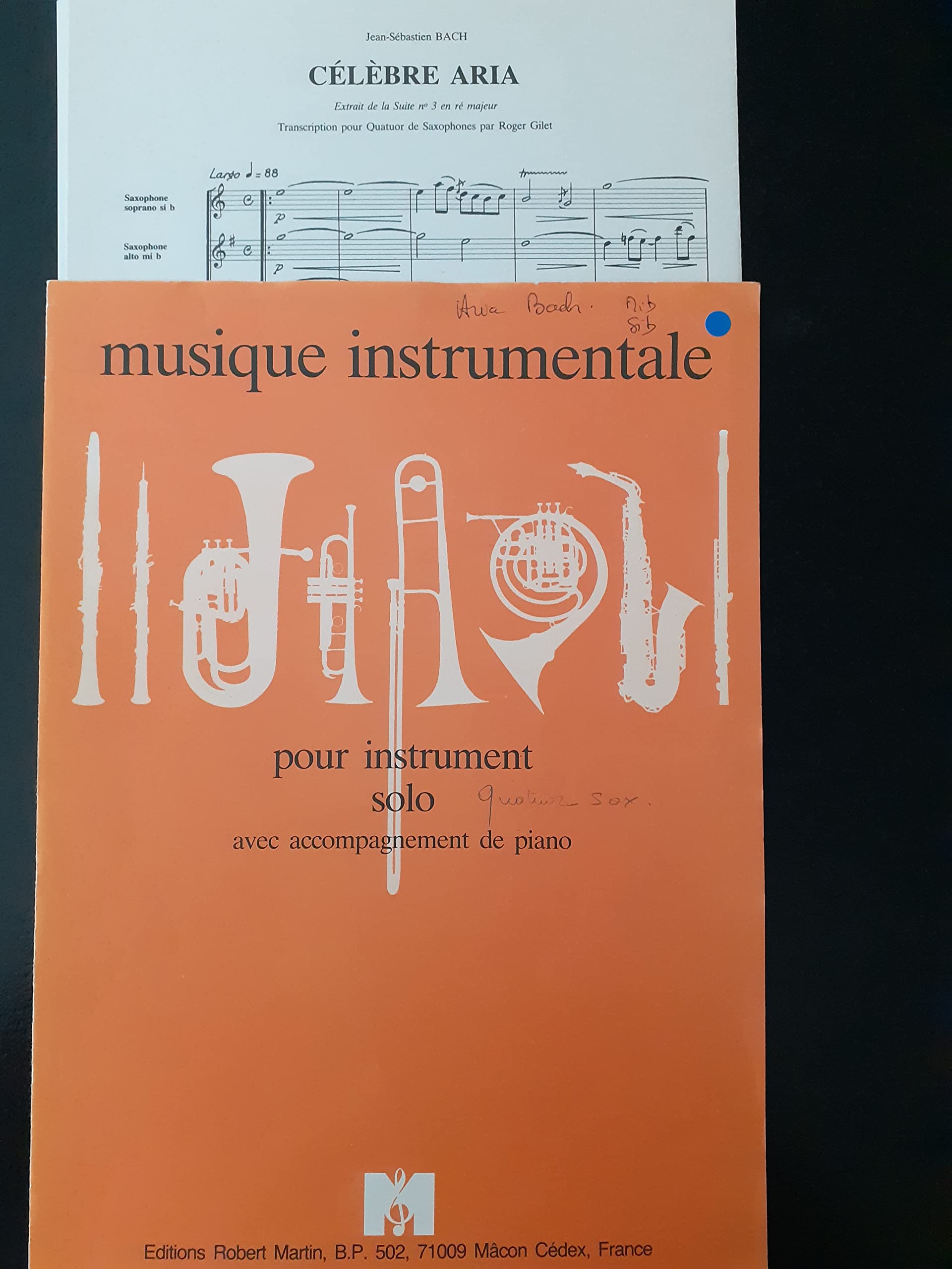 ROBERT MARTINBACH J.S. - CLBRE ARIA, EXTRAIT DE LA SUITE EN R