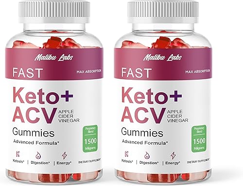 Malibu Labs Gomitas Fast Keto ACV vinagre de sidra de manzana cetosis de vinagre de sidra de manzana nueva fórmula fuerte de liberación por tiempo