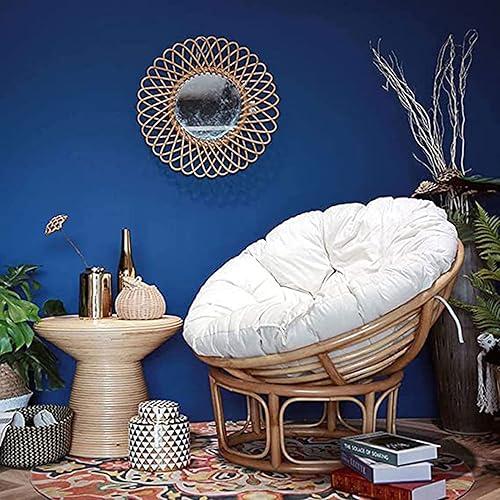 Miniatura 7 de HUHJYUGE Cojín para silla de columpio para exteriores, 43 x 43 pulgadas, cojín redondo grueso para silla colgante, cojín para silla de huevo