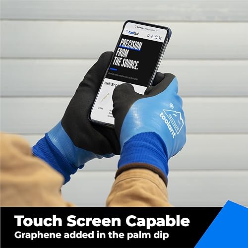 Miniatura 5 de OriStout Guantes de trabajo de invierno impermeables para hombres y mujeres, pantalla táctil, guantes de congelador, aislamiento térmico, para clima